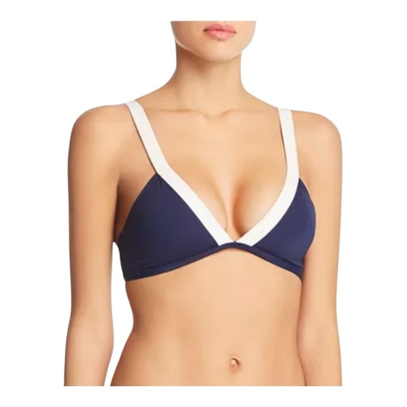 L*Space Farrah Bikini Top in Navy/White NWOT - Picture 1 of 5